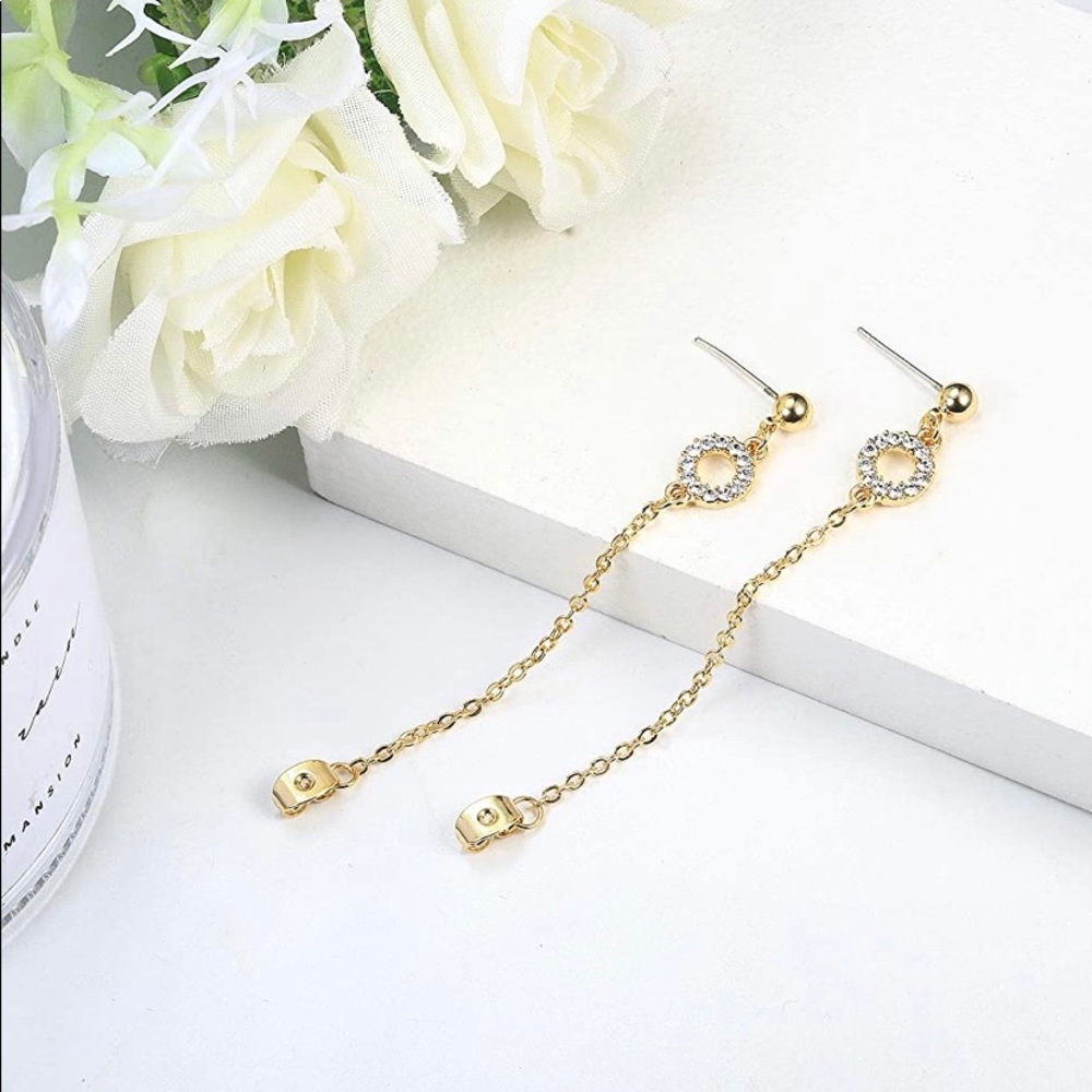 18k gold dangle earrings